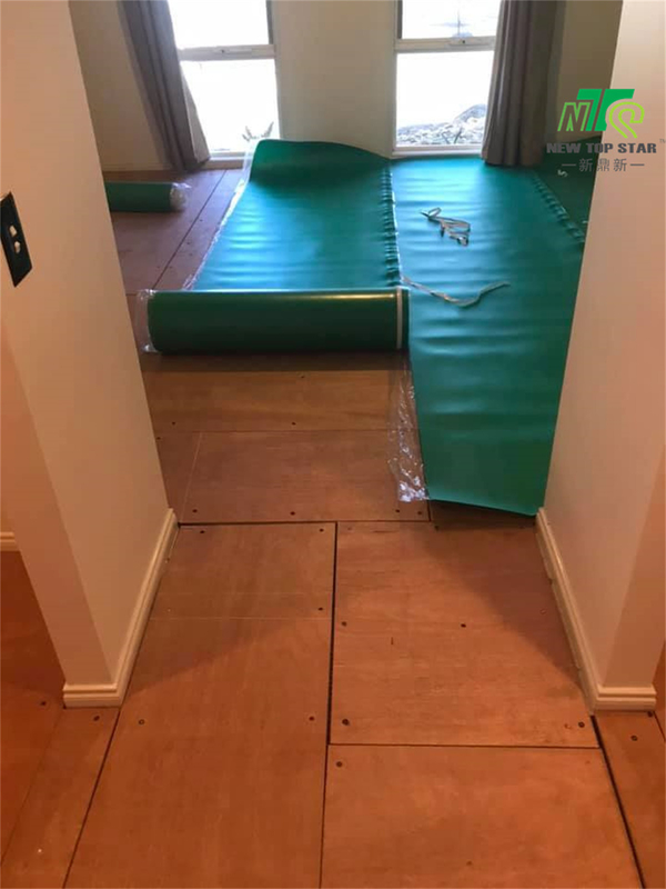 Green Eco Friendly Underlay 2mm 33kg/m3 Laminate Moisture Proof Underlay With PE Film