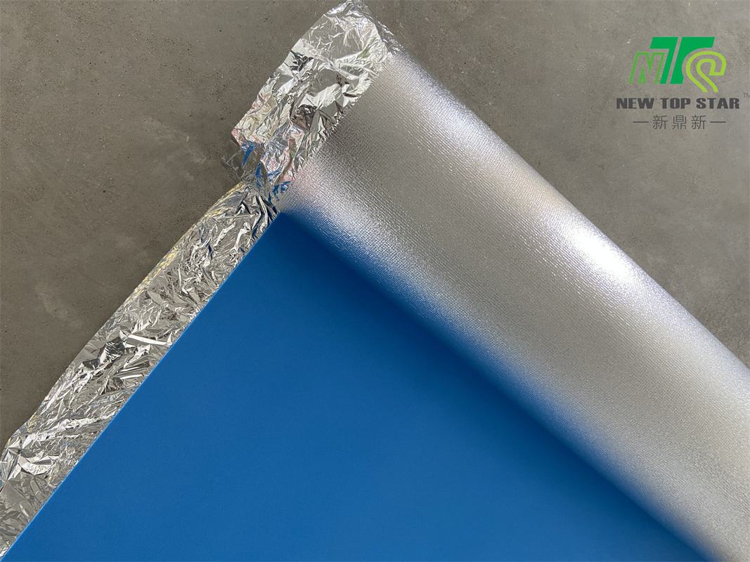 Foil Barrier Soundproof Acoustic Floor Underlayment Silver Cross-Linked