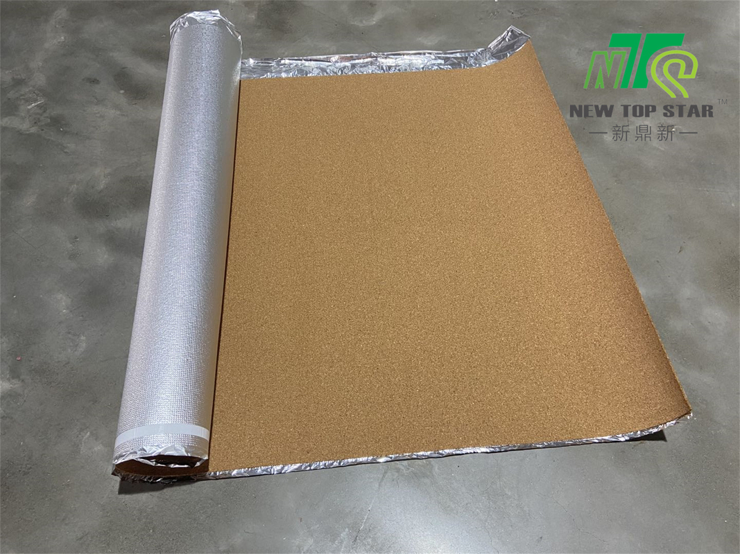Acoustic Cork Flooring Underlayment 3mm With Aluminum Foil Comfort Step
